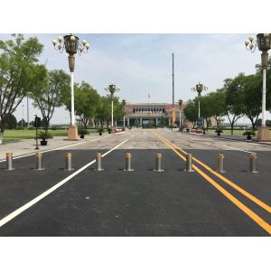 Security Automatic Car Park Bollards 6mm Thickness With LED Lights