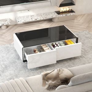 App-Controlled Stainless Steel Refrigerator Table with Multifunctional Freezer