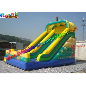 Water Proof Commercial Inflatable Bouncers / Inflatable Slip And Slide Fire
