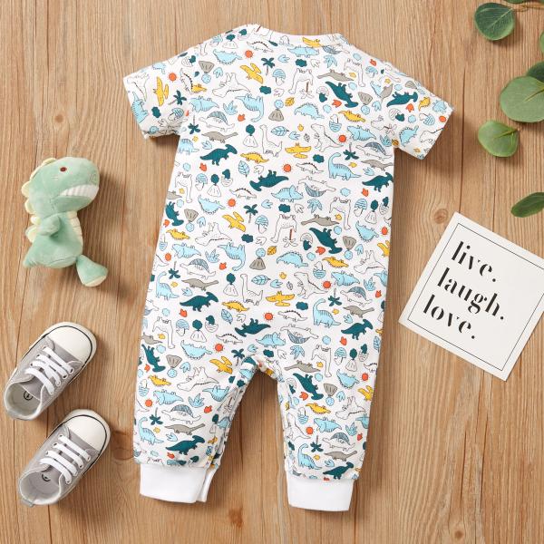 New Long Baby Creeper One Piece Baby Snap Baby Cotton With Printing Newborn Boys Girls Bodysuit Wholesale