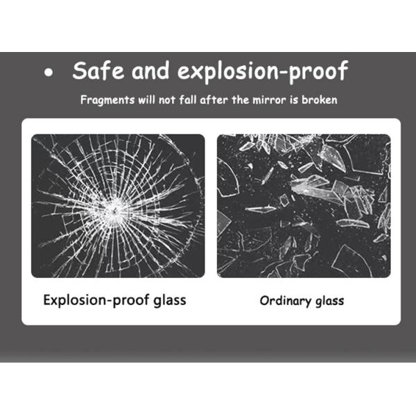 Smart LED Bathroom Vanity Mirror with Oval Bath Toilet and Luminous Lights in Silver