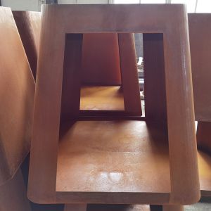 Outdoor Cooking Wood Fired Corten Steel BBQ Grill Fire Pit Low Smoke