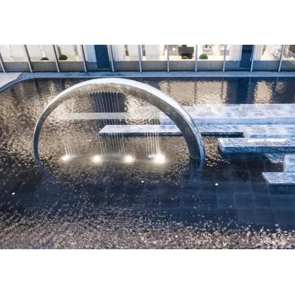 Semicircle Public Space Stainless Steel Sculptures Decorative For Fountain