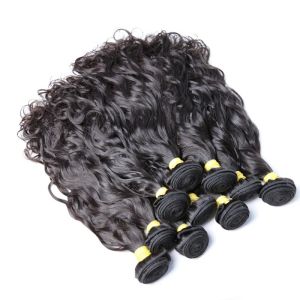 Natural Wave Brazilian Human Hair Bundles For Black Women Long Hair / Shedding