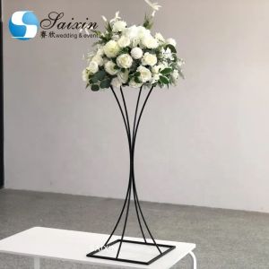 Simple Table Wedding Flower Stand Arrangement Silver Wedding Centerpieces 100cm