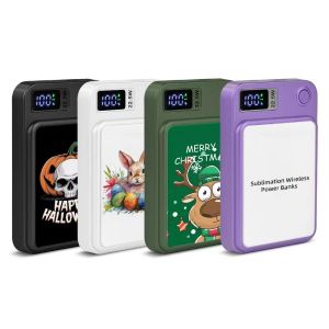 Quality Blank Sublimation Wireless Magnetic Power Bank 5000mAh Portable Fast Charger For Iphone Custom Portable Chargers for sale