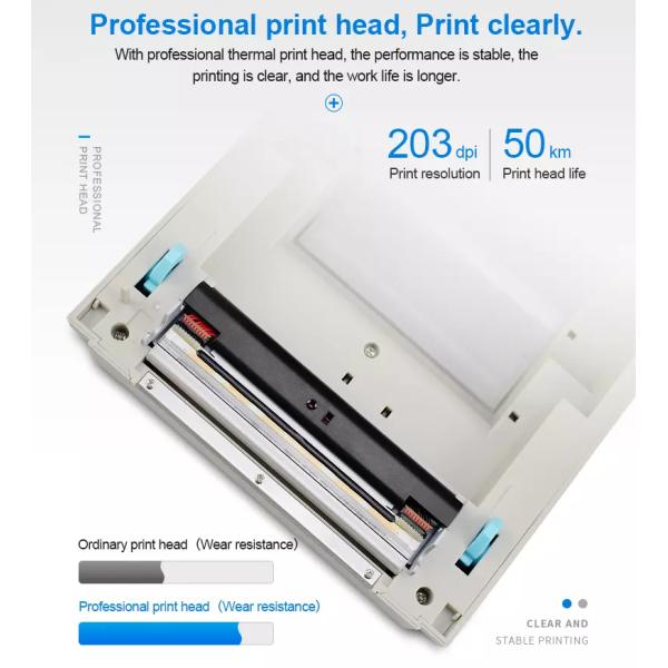 Black White 110mm 203dpi Thermal Label Sticker Printer Pos Use