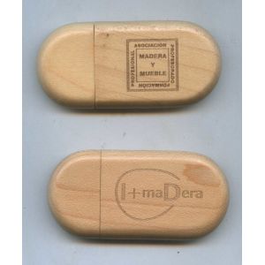 Maple Bamboo personalised wooden usb stick 128GB 60mm length