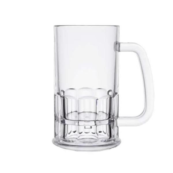 Buy Shatterproof Plastic Beer Glasses With Handle 12oz Plastic Beer Stein Unbreakable at wholesale prices