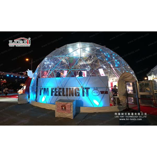 7m Side Height Geodesic Dome Tents With Transparent Pvc for Asian Carnival