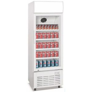 228L upright signle door aluminium inner direct cooling display beverage cooler
