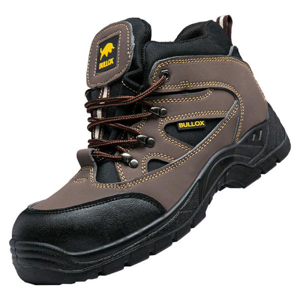 Oxford Cloth Security Boots Men PU Injection Sole Steel Plate Anti Proof Work