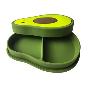 Customized Shape Food Grade Silicone Divided Plates For Babies