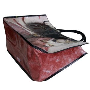 135gsm Shining Surface Round Corner 100% PP woven Fabric shopping bag Cylinder