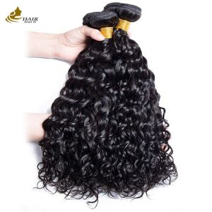 Natural Black Water Wave Virgin Human Hair Bundles