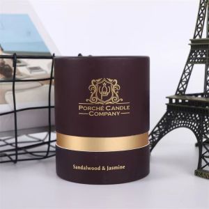Cosmetic Perfume Candle Cylinder Paper Tube Packaging Matt Lamination Surface