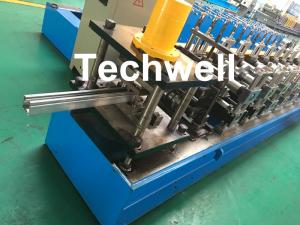 China 0-15m/min Cold Roll Forming Machine For Making Door Frame Guide , Shutter Door Slats Guide Rail on sale