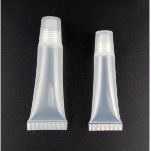 Oblique Neck 5ml 10ml White Lip Gloss Squeeze Tubes MSDS SGS