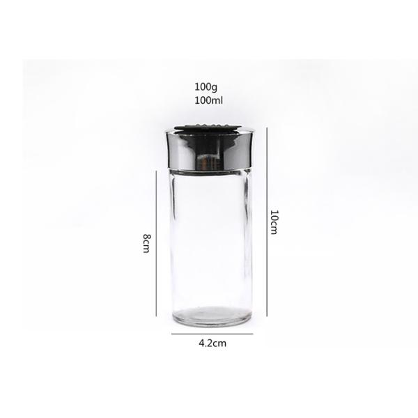 High White Glass Empty Glass Jars Salt And Pepper Shakers Round Shape