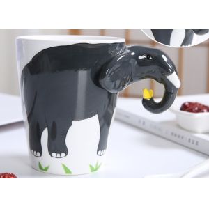 Hand Printed 15 Ounce 3D Ceramic Reusable Coffee Cup