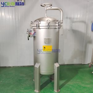 China Industrial Stainless Steel 304 Bag Filter Housing for Liquid Solid Separation with 10 Bar Pressure and 0.5-200 μm Precision on sale