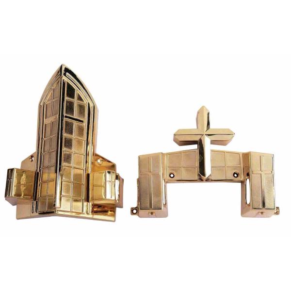 Buy Model 15# B Coffin Corner Electronic Plating Funeral Itmes Smooth Surface at wholesale prices