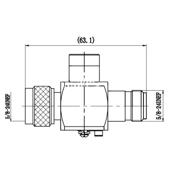 2.4 - 6GHz Rf Lightling Arrestor , Male To Female EMP Coaxial Lightning Surge Protector