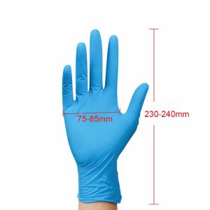 Food Grade 100 Pieces Disposable Nitrile Gloves Powder Free
