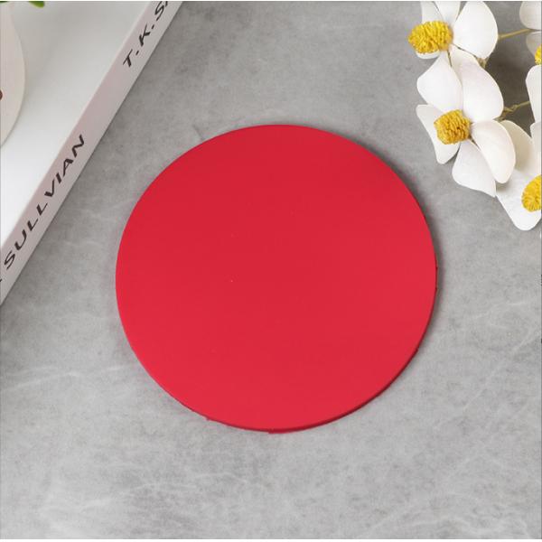 Round Custom Printed Logo Coaster for Drink Cup Mat Soft PVC Coaster in Durable Material
