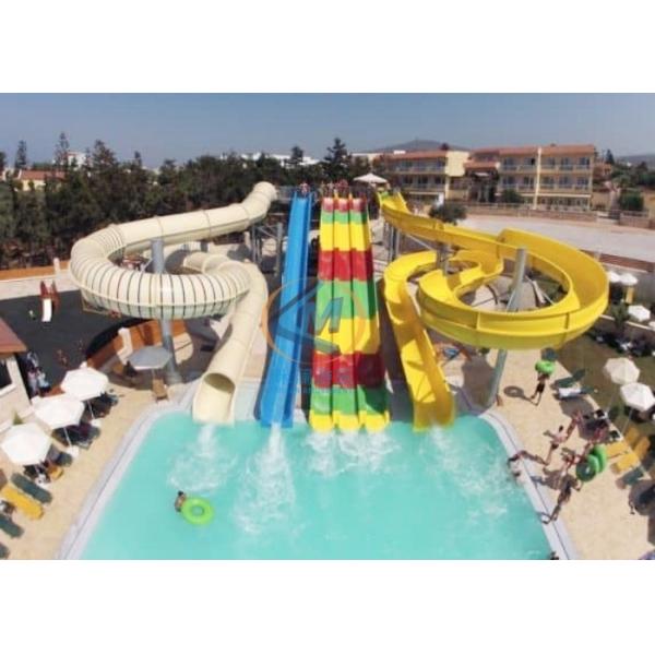 Buy H8M Water Park Slide Customzied Anti Corrosion With Colorful Features at wholesale prices