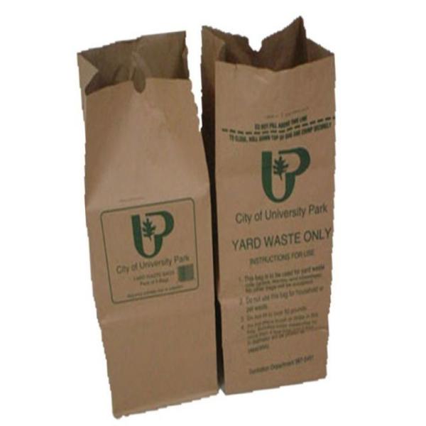 Buy Recyclable Eco Friendly Lawn Paper Bags For Garden Collecting at wholesale prices