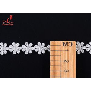Quality Polyester Flower Surround Water Soluble Embroidery Lace Trim For Dress for sale