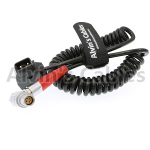 Red Scarlet Epic Camera Power Coiled Twist Cable 6 Pin Right Angle Female to