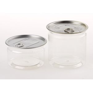 Sealing Clear Plastic Cylinder Airtight Easy-open Plastic PET Beverage Cans