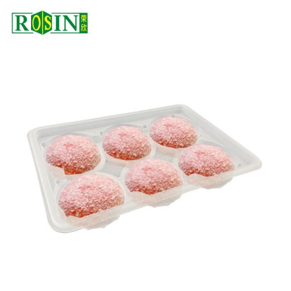 Customized 6 Grid Frozen Food Tray PP Plastic Food Container For Dumplings And Buns