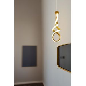 Modern LED twisted aluminum chandelier dimmable kitchen dining room single