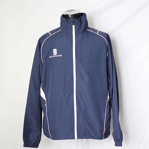 Buy Custom Logo Fitted Track Jacket , Dark Blue Windbreaker Track Jacket at wholesale prices