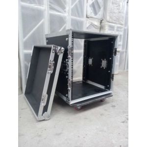 Solid 9mm Thickness Plywood Black 10 Amplifier Rack Flight Case