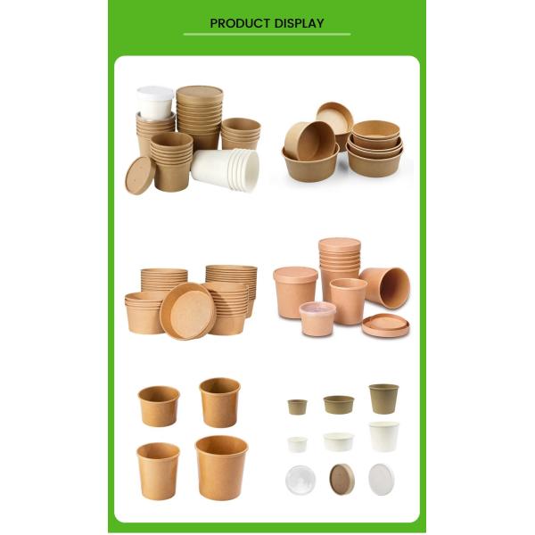 Disposable Takeaway Paper Cup Bowl Packaging Custom Printed