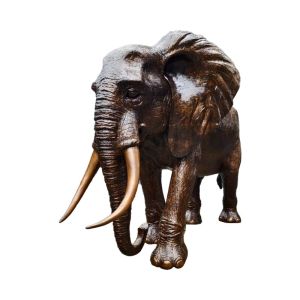 Lifelike Bronze Elephant Sculpture Adaptable For Various Outdoor Spaces