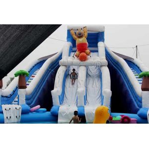 Boonie Bear Commercial Inflatable Water Park , Blow Up Water Playground