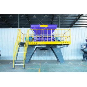 Double Shaft Scrap Metal Shredder with 1-10 cm Output Size 1500×850 mm Shredder