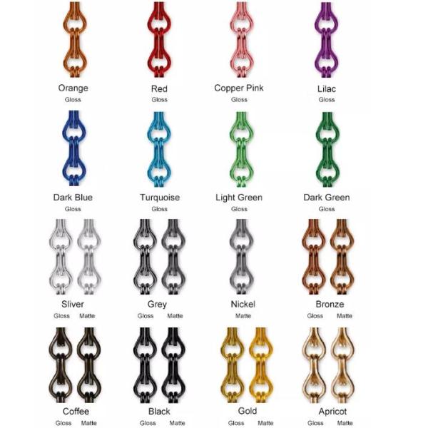 Colorful Aluminum Chains Curtain As Space Divider For Hotel Decoration