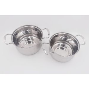 16cm Stainless Steel Cookware Sets Metal Steel Cooking Stew Pot