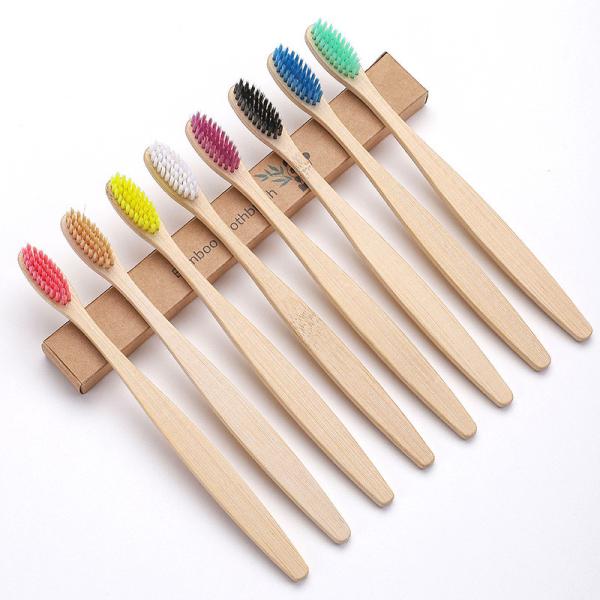 Buy Biodegradable Natural Bamboo Toothbrush Bamboo Charcoal Soft Toothbrush at wholesale prices