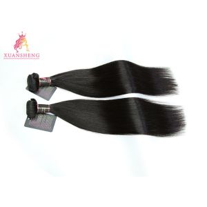 Natural Black Peruvian Human Hair / Straight Hair Bundles No Shedding