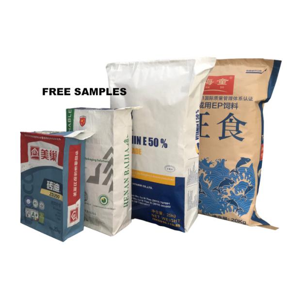 Buy Industry Woven Composite Kraft Paper Bag Recyclable Waterproof 15kg 25kg 3ply at wholesale prices