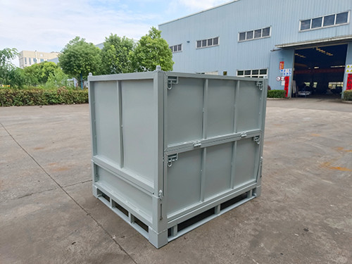 Q235 Pallet Cage With Steel Sheet Enclosure Load Capacity 2.0 Tons