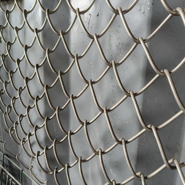 Buy Silver Chain Link Fence Adjustable Height Powder Coated Coating at wholesale prices