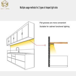 8mm Aluminium Led Strip Profile Track Waterproof Surface Mounted